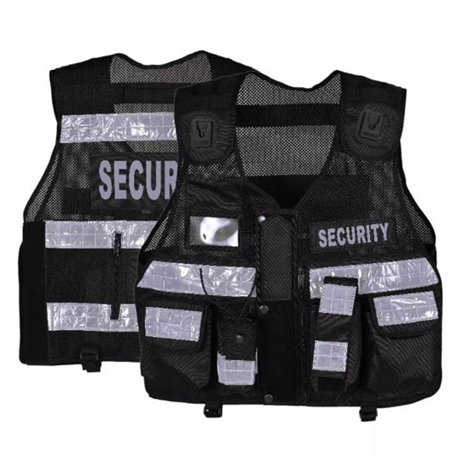 High Visibility Tactical Security Vest Black