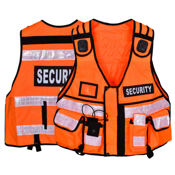 High Visibility Tactical Security Vest Orange Std